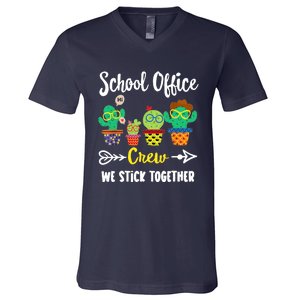 School Office Crew, Funny Cactus Team School Office Squad V-Neck T-Shirt