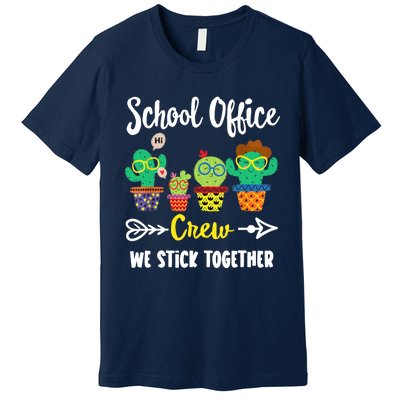 School Office Crew, Funny Cactus Team School Office Squad Premium T-Shirt