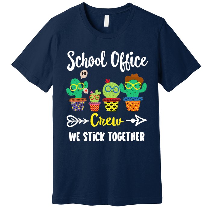 School Office Crew, Funny Cactus Team School Office Squad Premium T-Shirt