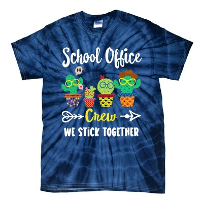 School Office Crew, Funny Cactus Team School Office Squad Tie-Dye T-Shirt