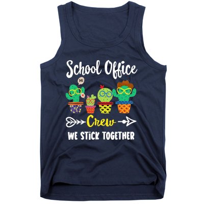 School Office Crew, Funny Cactus Team School Office Squad Tank Top