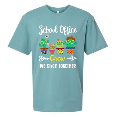 School Office Crew, Funny Cactus Team School Office Squad Sueded Cloud Jersey T-Shirt