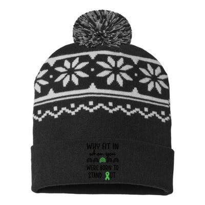 Stand Out Cerebral Palsy Warrior Cerebral Palsy Fighter Gift USA-Made Snowflake Beanie