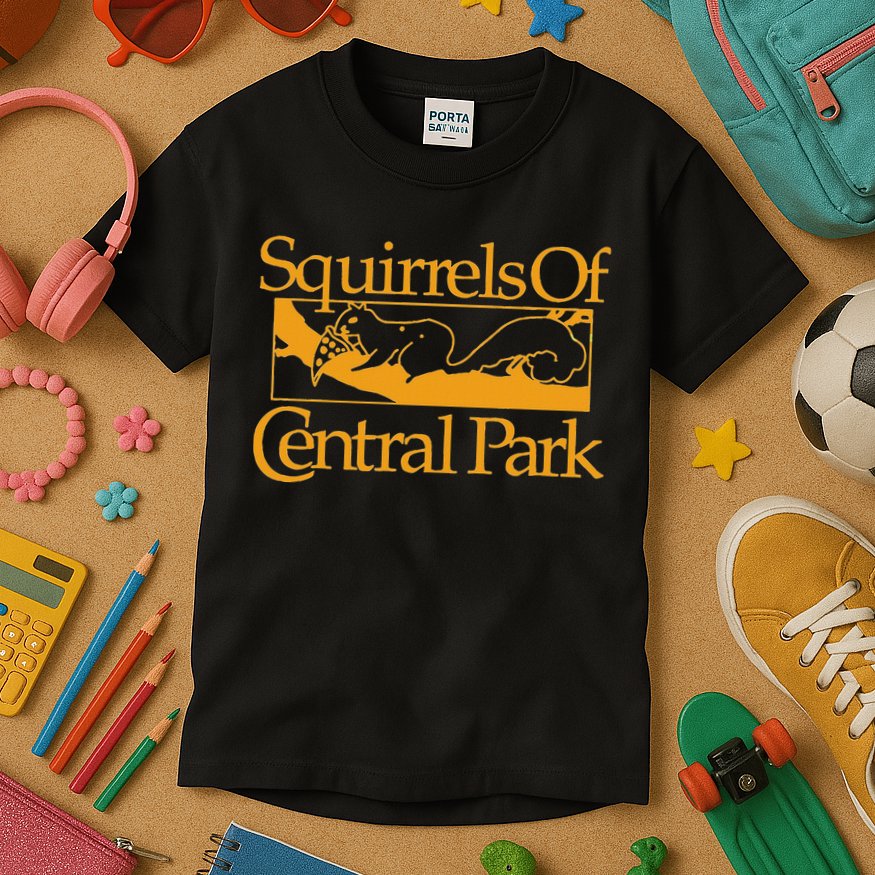 Squirrels Of Central Park Kids T-Shirt