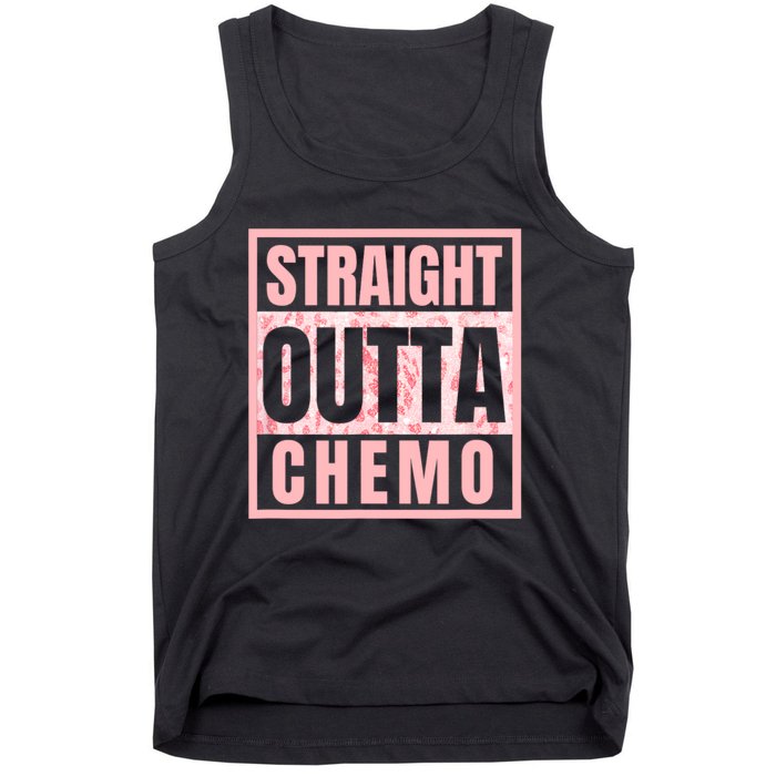 Straight Outta Chemo Therapy Cancer Awareness Tank Top