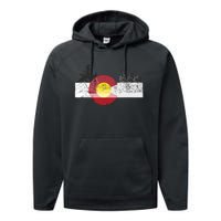 State Of Colorado Flag Performance Fleece Hoodie