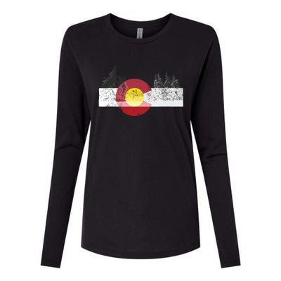 State Of Colorado Flag Womens Cotton Relaxed Long Sleeve T-Shirt