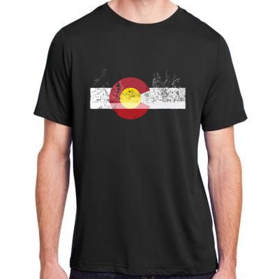 State Of Colorado Flag Adult ChromaSoft Performance T-Shirt