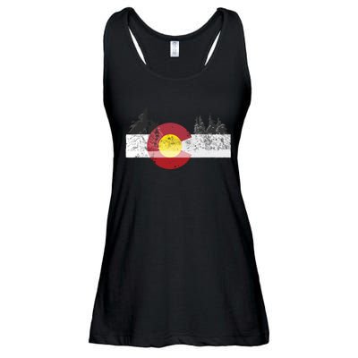 State Of Colorado Flag Ladies Essential Flowy Tank