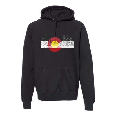 State Of Colorado Flag Premium Hoodie