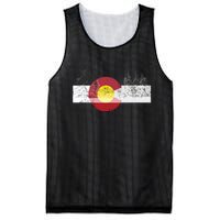 State Of Colorado Flag Mesh Reversible Basketball Jersey Tank