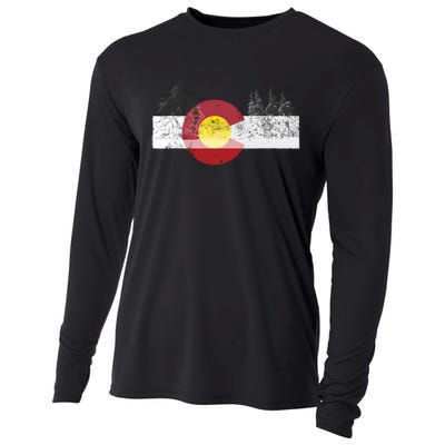 State Of Colorado Flag Cooling Performance Long Sleeve Crew