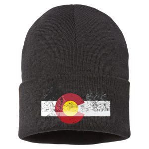 State Of Colorado Flag Sustainable Knit Beanie