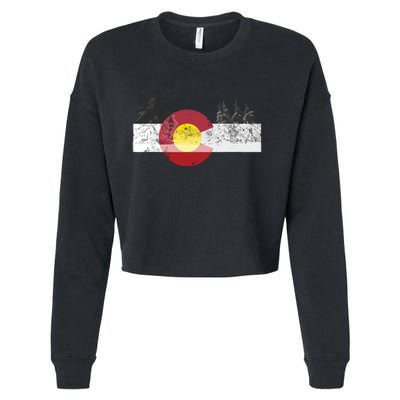 State Of Colorado Flag Cropped Pullover Crew