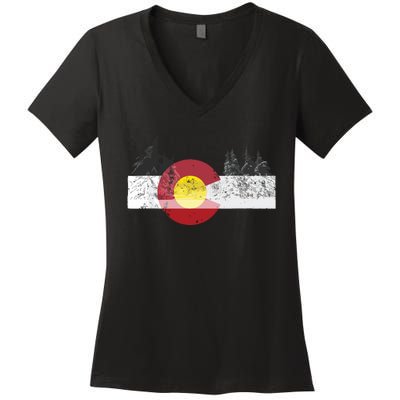 State Of Colorado Flag Women's V-Neck T-Shirt