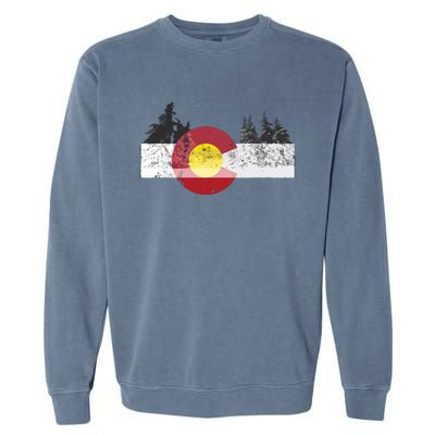 State Of Colorado Flag Garment-Dyed Sweatshirt