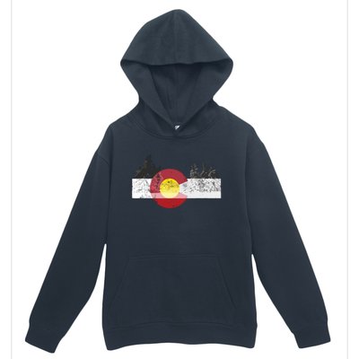 State Of Colorado Flag Urban Pullover Hoodie