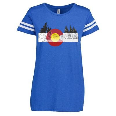 State Of Colorado Flag Enza Ladies Jersey Football T-Shirt