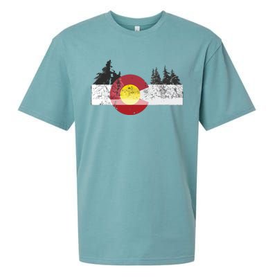 State Of Colorado Flag Sueded Cloud Jersey T-Shirt