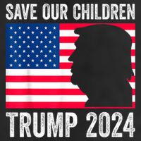 Save Our Children Stop Human Trafficking Trump 2024 7 Panel Mesh Trucker Snapback Hat