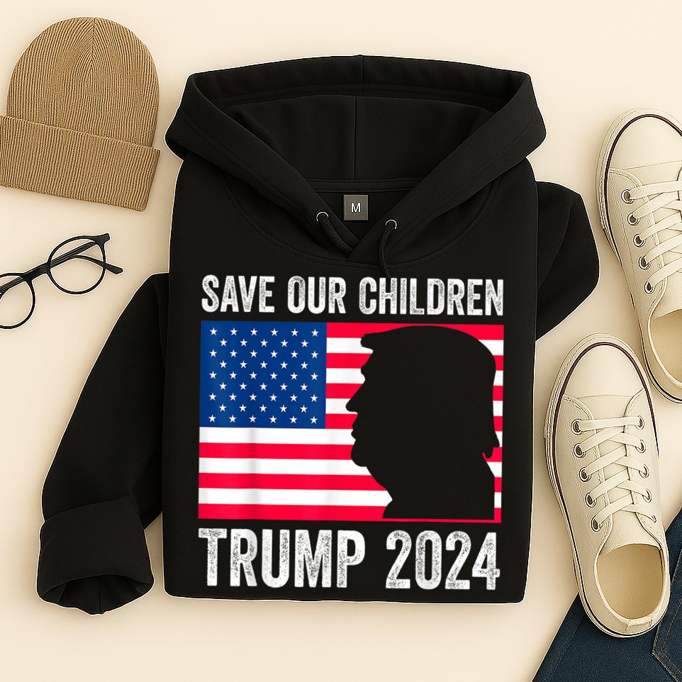 Save Our Children Stop Human Trafficking Trump 2024 Hoodie