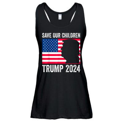 Save Our Children Stop Human Trafficking Trump 2024 Ladies Essential Flowy Tank