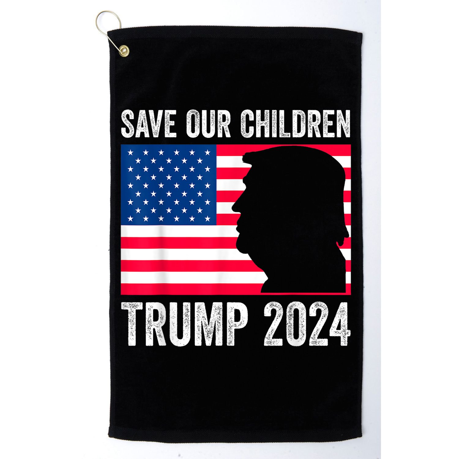 Save Our Children Stop Human Trafficking Trump 2024 Golf Towel