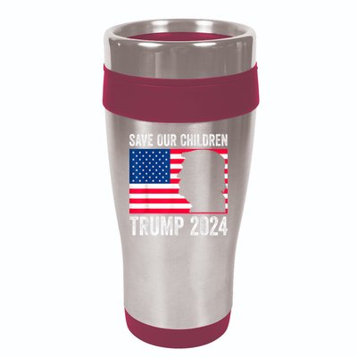 Save Our Children Stop Human Trafficking Trump 2024 16oz Travel Tumbler