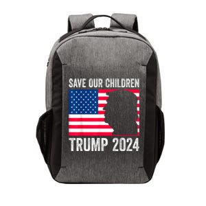 Save Our Children Stop Human Trafficking Trump 2024 Vector Backpack