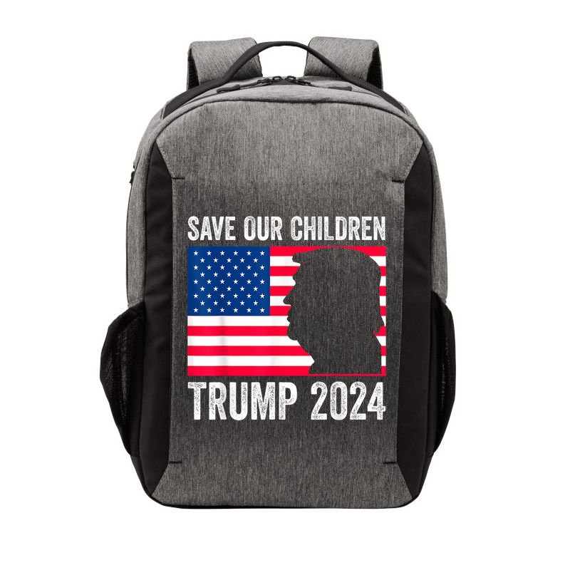 Save Our Children Stop Human Trafficking Trump 2024 Vector Backpack