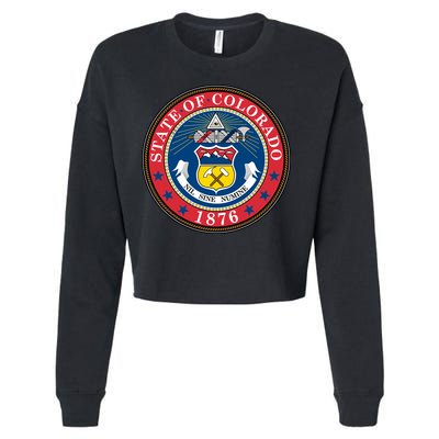State Of Colorado Seal 1876 Cropped Pullover Crew