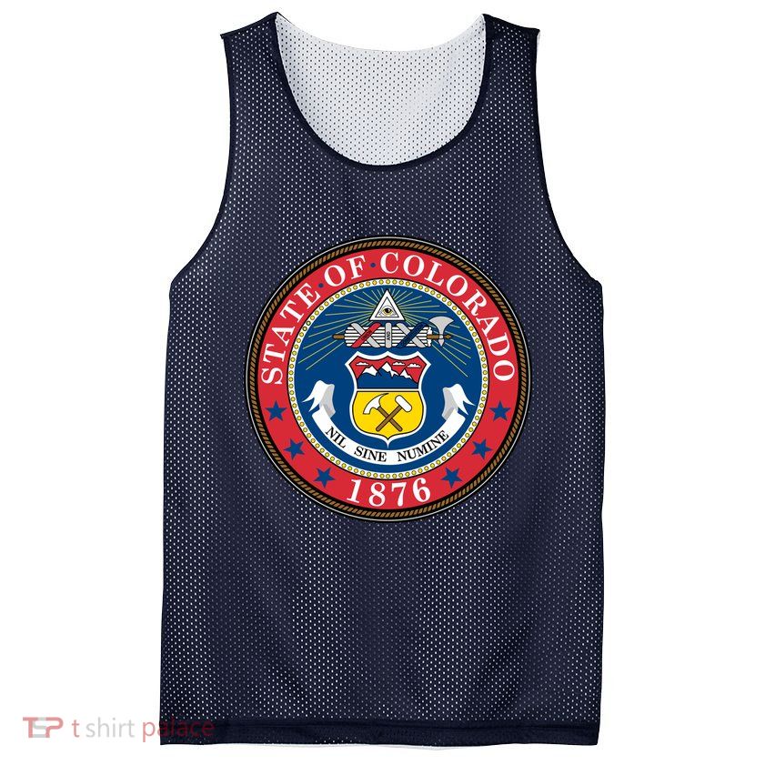 State Of Colorado Seal 1876 Mesh Reversible Basketball Jersey Tank