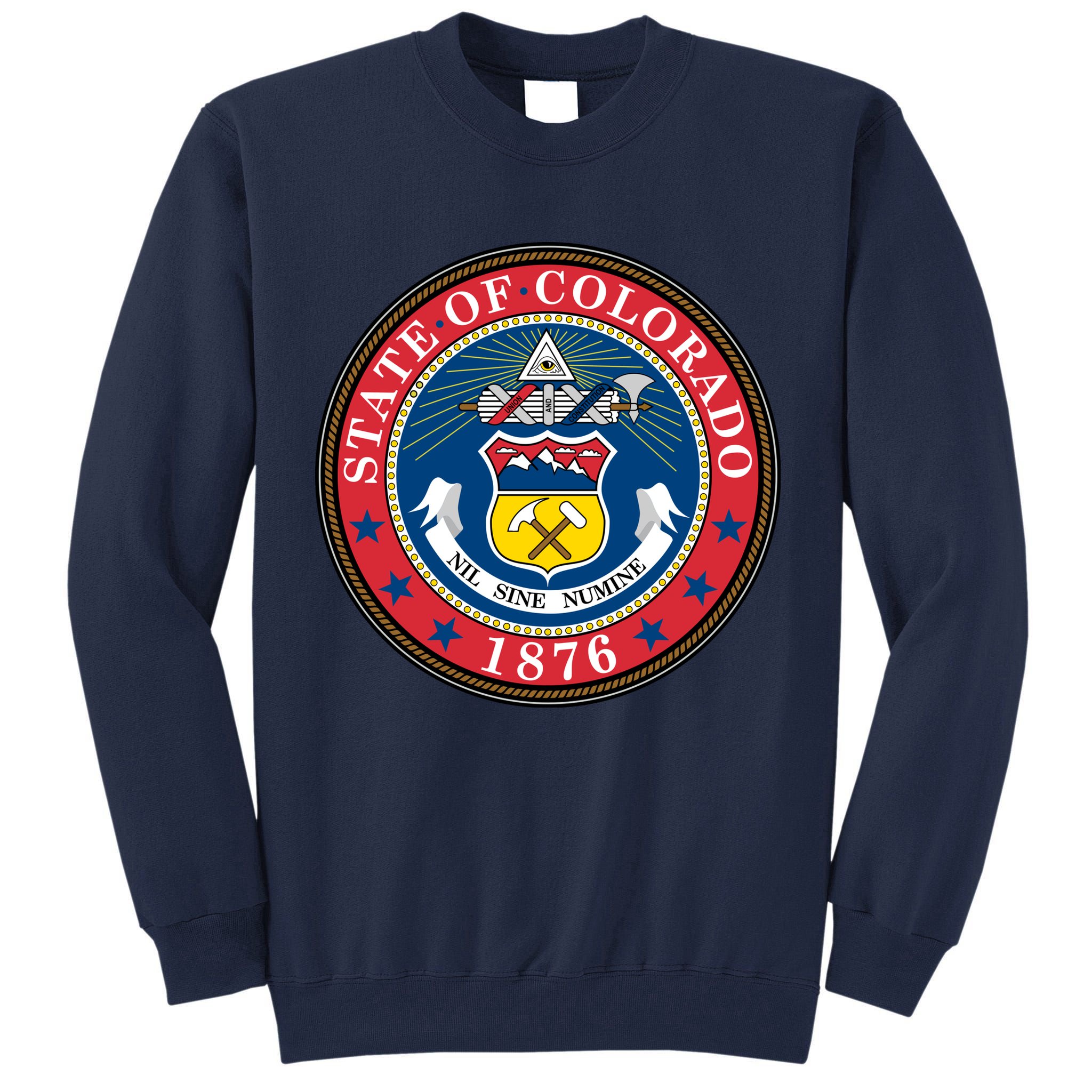 State Of Colorado Seal 1876 Tall Sweatshirt