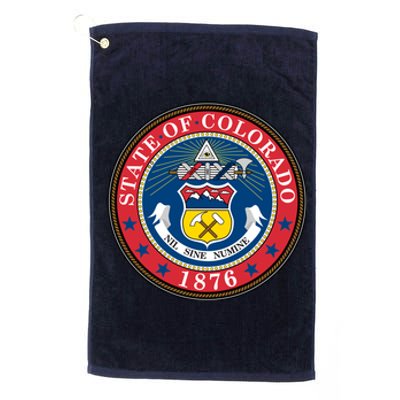 State Of Colorado Seal 1876 Platinum Collection Golf Towel