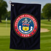 State Of Colorado Seal 1876 Golf Towel