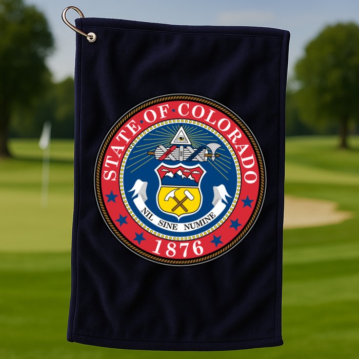 State Of Colorado Seal 1876 Golf Towel