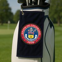 State Of Colorado Seal 1876 Golf Towel