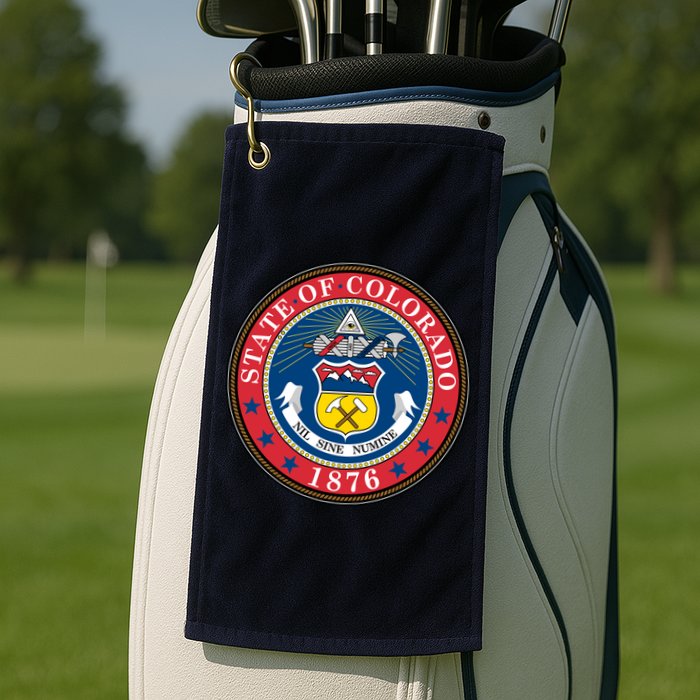 State Of Colorado Seal 1876 Golf Towel