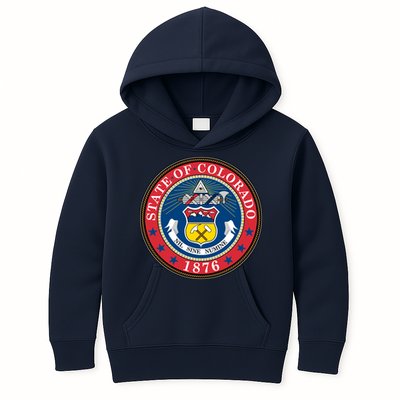 State Of Colorado Seal 1876 Kids Hoodie
