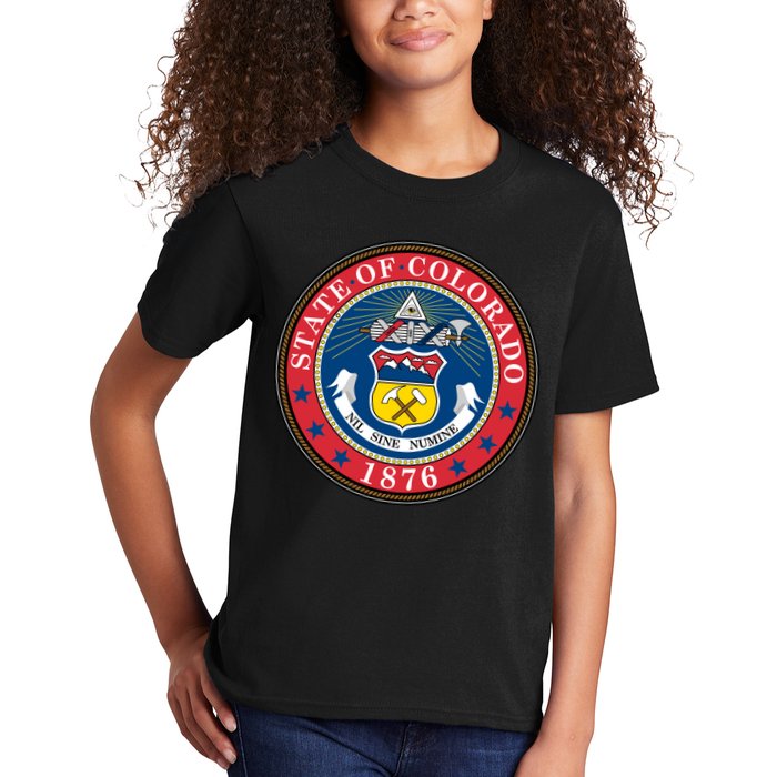 State Of Colorado Seal 1876 Kids T-Shirt