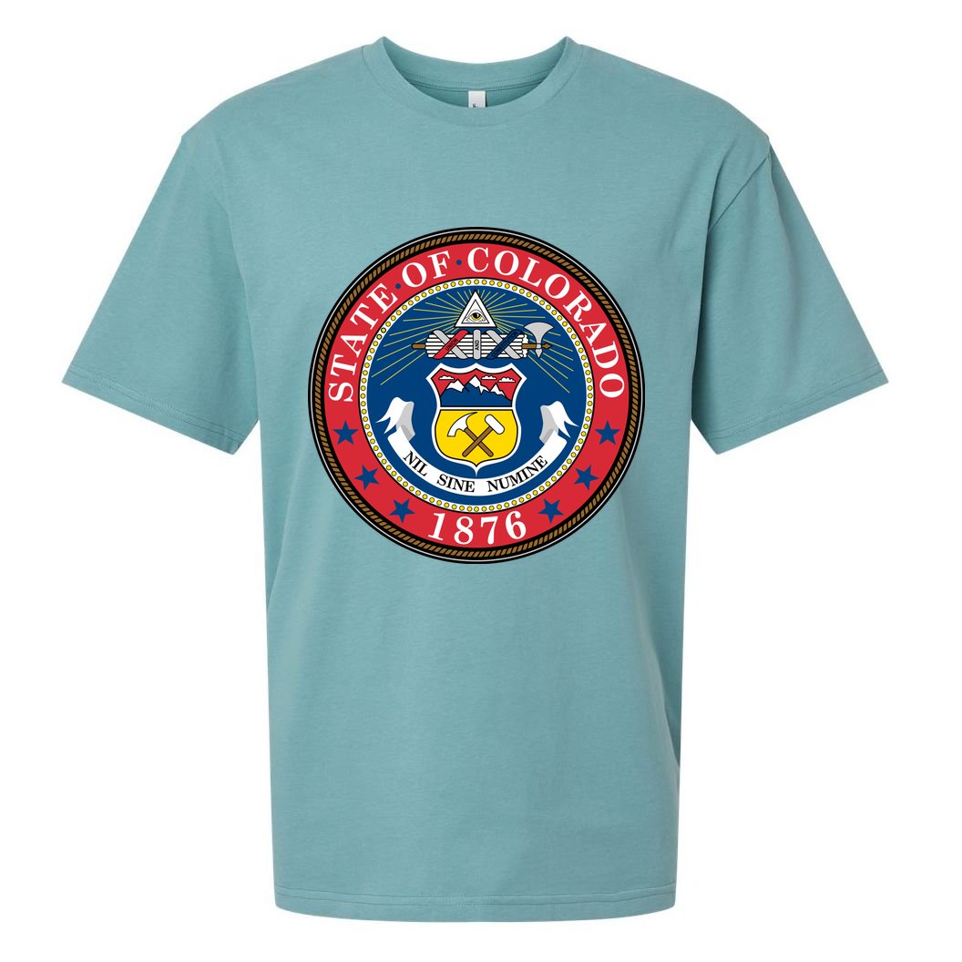 State Of Colorado Seal 1876 Sueded Cloud Jersey T-Shirt