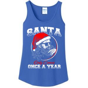 Santa Ony Comes Once A Year Naughty Santa Claus Dirty Joke Meaningful Gift Ladies Essential Tank