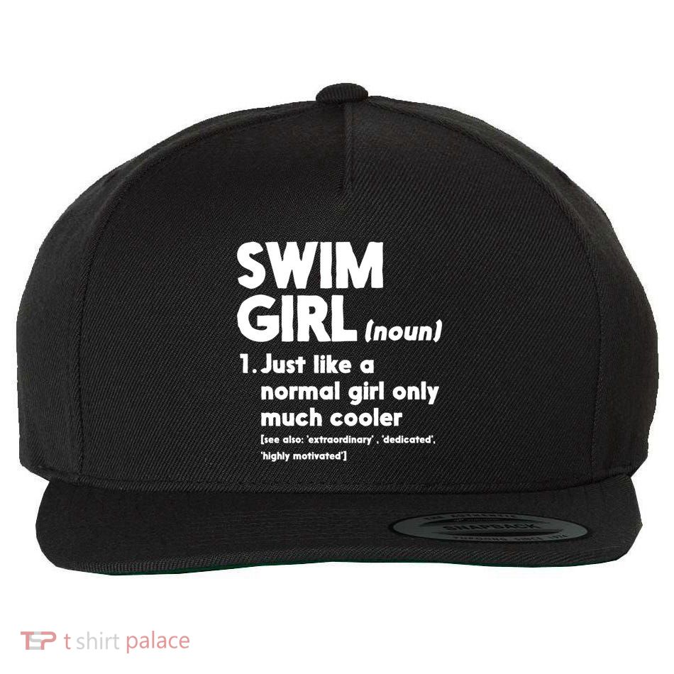 Swim Only Cooler Definition Swimmers Gift Wool Snapback Cap