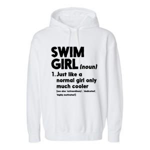 Swim Only Cooler Definition Swimmers Gift Garment-Dyed Fleece Hoodie