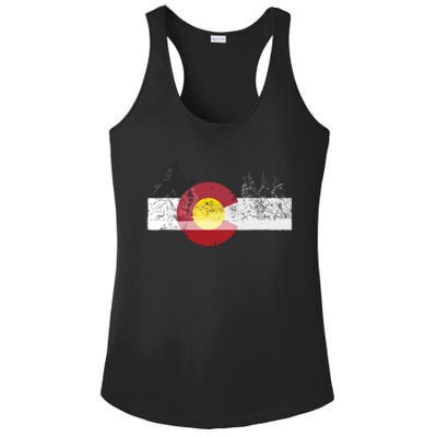 State Of Colorado Flag Ladies PosiCharge Competitor Racerback Tank