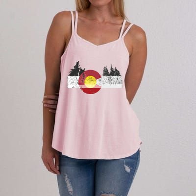 State Of Colorado Flag Women's Strappy Tank