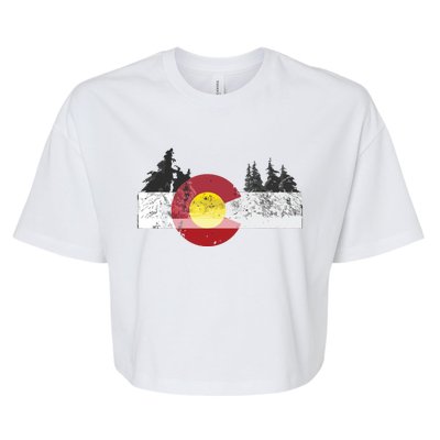 State Of Colorado Flag Bella+Canvas Jersey Crop Tee