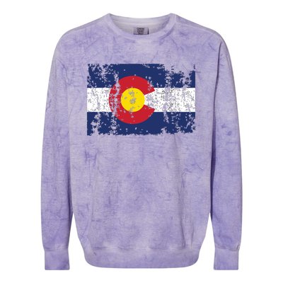 State Of Colorado Flag Colorblast Crewneck Sweatshirt