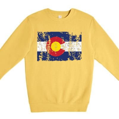 State Of Colorado Flag Premium Crewneck Sweatshirt