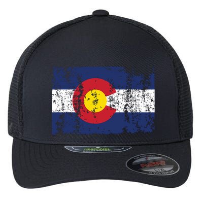 State Of Colorado Flag Flexfit Unipanel Trucker Cap